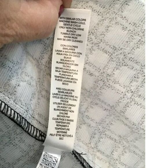 Chico's Black White Snap-Up Jacket Size LG - Picture 6 of 7